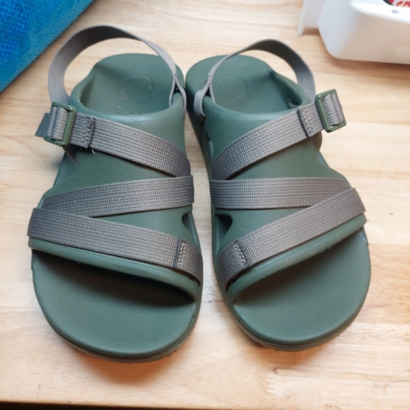 Chaco Mens Strappy Green Lightweight Sandals 9 - Picture 3 of 7